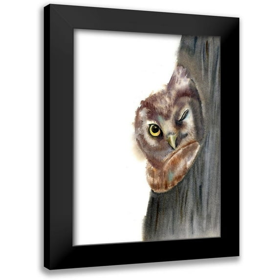 Shefranov, Olga 14x18 Black Modern Framed Museum Art Print Titled - Peeker