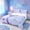 Pink Purple C, variant on meiyoeat Mermaid Scale Letter L Twin Sheets for Kids Girls, Marine Starfish Bedding, Purple Blue, 3-Piece, 1 Flat Sheet, 1 Fitted Sheet and 1 Pillowcase