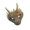 thumbnail image 2 of Disfraz De Cosplay Con Máscara De Dragón, Tocado Novedoso Para Juegos De Rol, Fiesta De Cumpleaños, Dorado Oro, 2 of 10
