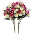 thumbnail image 4 of mmirethe 1/2/3/5 2x Fausses Roses Haute Plasticité Grand Gamme d'Applications Motif Tridimensionnel Multi-Couleur Rouge Foncé 5 Pcs, 4 of 6