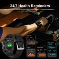 thumbnail image 2 of Reloj Inteligente para Hombre, con Bluetooth, Rastreador de Llamadas, Reloj Deportivo, Reloj Inteligente Digital para Fitness, Linterna LED, Relojes de Silicona Plateados, 2 of 6