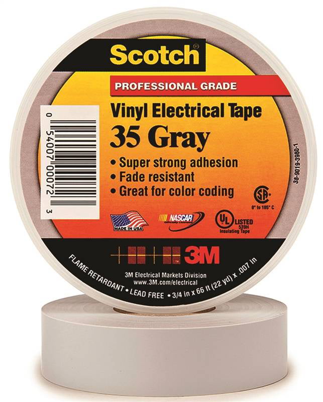 Power Phase Red Electrical Tape 3/4”x66’ Vinyl Color Coding 2 Rolls 