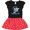 Black & Red with Polka Dots, variant on Inktastic Save the Chubby Mermaids with Cute Manatees Girls Toddler Dress
