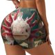 thumbnail image 1 of Balery Colorful Axolotl Underwater Pantalones cortos de entrenamiento estampados para mujer, sin costuras, ajustados, para gimnasio, yoga, correr, deportes, ejercicio activo, fitness.-Large, 1 of 8