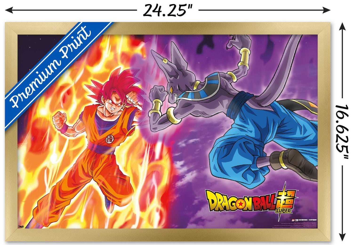 Dragon Ball: Super - Gods Battle Wall Poster, 22.375" x 34"