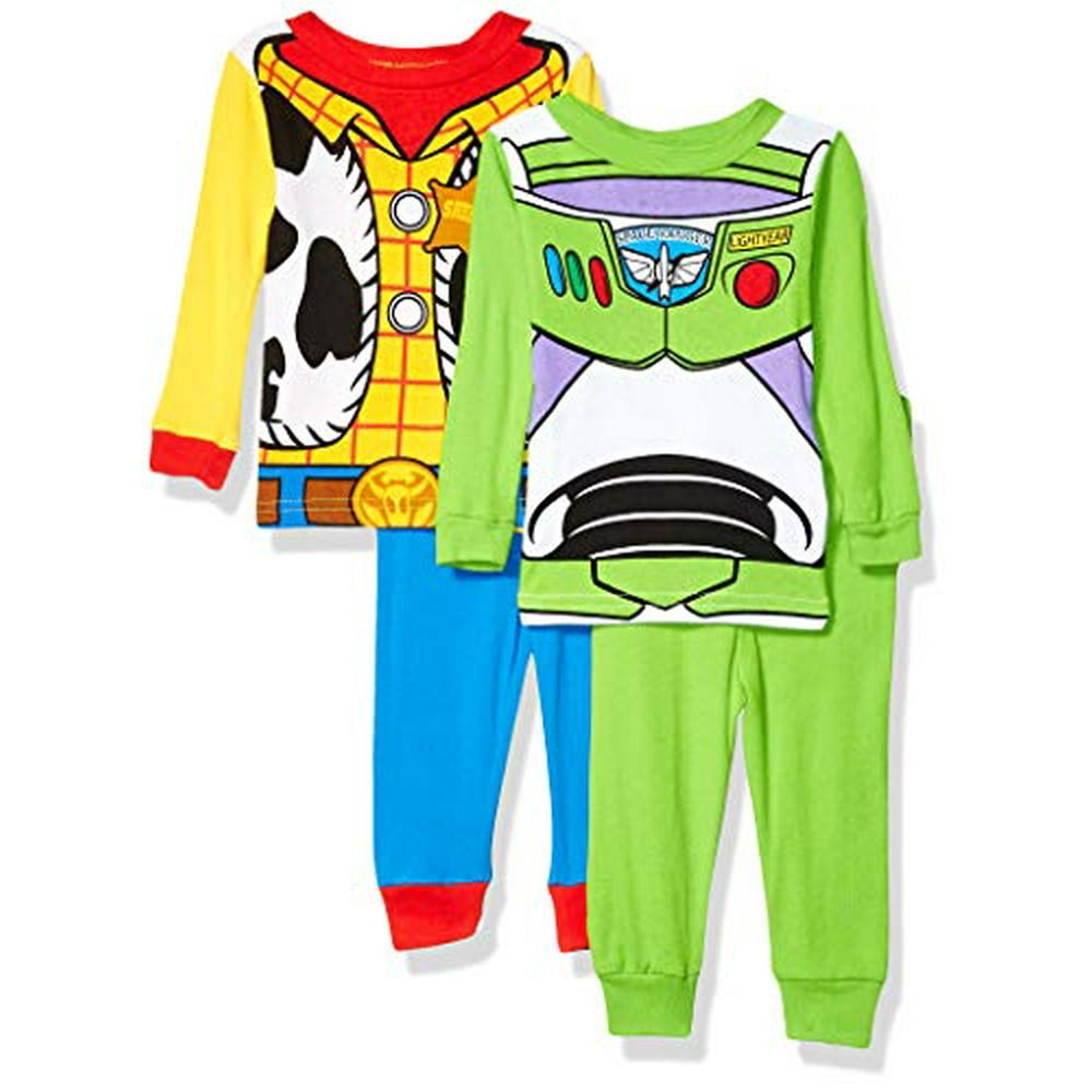 Disney Pixar Pixar Boys' Toddler Toy Story 4Piece Cotton Pajama Set