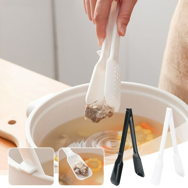 Up to 60% Off! Gspmoly Kitchen Tongs-Multifunctional Clip Colander Taste Spoon Two-In-One Removable Non-Slip Household Kitchen Supplies High Temperature Food Clip up to 60% Off