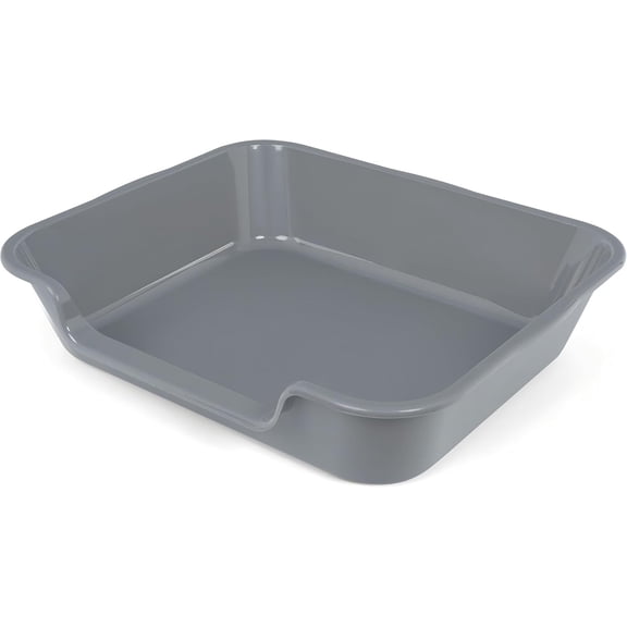 Extra Large Low Entry Cat Litter Box in ABS Material Gray 24" L x 20" W
