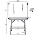 thumbnail image 2 of 36" Folding Dog Pet Grooming Table, Portable Dog Grooming Table with Arm Noose & Mesh Tray, Home Pet Bathing Station with Adjustable Height Arm, 2 of 7