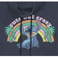 thumbnail image 2 of Junior's Lilo & Stitch Cute But Crazy Cowl Neck Sweatshirt Navy Blue 2X Large, 2 of 4