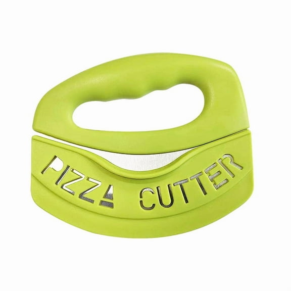 LIIGEMI Professional Pizza Cutter Rocker, Effortless Cutting for Thick Crust,Stainless Steel Blade Pizza Slicer with Non-Slip Ergonomic Handle(Green)