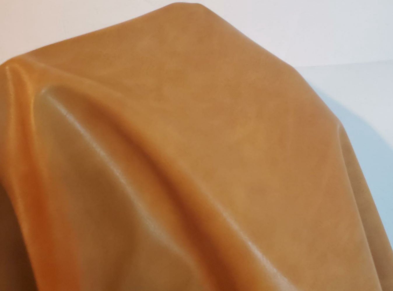 NAT Leathers | Caramel Soft Faux Vegan Leather PU {Peta Approved Vegan} | 1 Yard (36 inch x 54 inch Wide) Cut by Yard | Synthetic Pleather Nappa 0.9 mm Smooth Vinyl Upholstery | 36"x54"