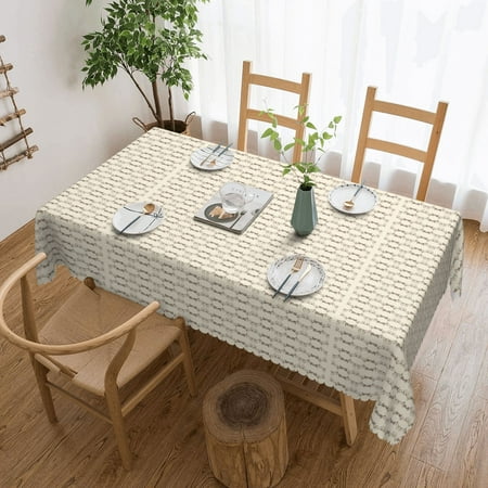

Tablecloth European Floral Border Pattern Table Cloth For Rectangle Tables Waterproof Resistant Picnic Table Covers For Kitchen Dining/Party(54x72in)