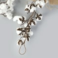 thumbnail image 4 of Decorative Cotton Ball Holiday Garland with Canvas Bow Tie Appliques, 4 of 4