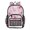 Striped Bow Art, variant on Large Clear PVC Backpack Heavy Duty See Through Backpack for Adults Work Travel, Red Berry-bunny Printed 12L