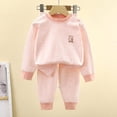 thumbnail image 5 of Baby Boy Girls Girls' 2 Piece Made With Cotton Sleepwear Fall Clothes Fall Winter Outfit 150 Boy Girl Orange Fall Winter Tops+Pants Pajamas & Dailywear Set, 5 of 7