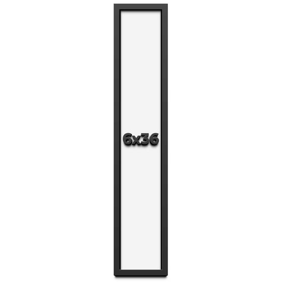 6x36 Shadow Box Frame Black | 1 inches Deep Real Wood Contemporary Shadowbox Display Frame | UV