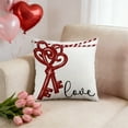 thumbnail image 4 of chaungfeng Valentines Day Throw Pillow Covers 18 x 18 Inch, Love Heart Tree Spring Farmhouse Red Cushion Case for Home Living Room Bedroom Sofa Couch Decoration (#25), 4 of 6