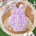 thumbnail image 4 of TOWED22 Baby Girl Clothes Newborn Romper Dress Infant Lace Ruffle Sleeveless Summer Outfits with Headband 0-12 Months Purple,3-6 M, 4 of 7