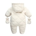 thumbnail image 3 of Hotiary Infant Baby Jumpsuit Outfit Toddler Snowsuit Winter Coat Fleece Hooded Romper Jumpsuit Boys Girls Onesie Warm Bodysuit for 6-24 Months, 3 of 4
