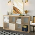 thumbnail image 4 of 8-Cube Storage Organizer,Open Back Decorative Bookshelves,Natural, 4 of 6