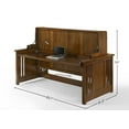 thumbnail image 3 of Artisan Desk Bed with USB Ports and AC Outlet, Black Walnut, 3 of 11