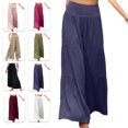 thumbnail image 3 of Pantalones de cintura alta NikouMX para mujer de pierna ancha sueltos elegantes y modernos, 3 of 5
