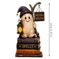 thumbnail image 3 of ShaoXinWan Halloween Ghost Pumpkin House Wooden Tabletop Ornament, 2D Spliceable Decor Sign, Festive Accent for Dining Table Cabinet Bookshelf Decor, 3 of 6
