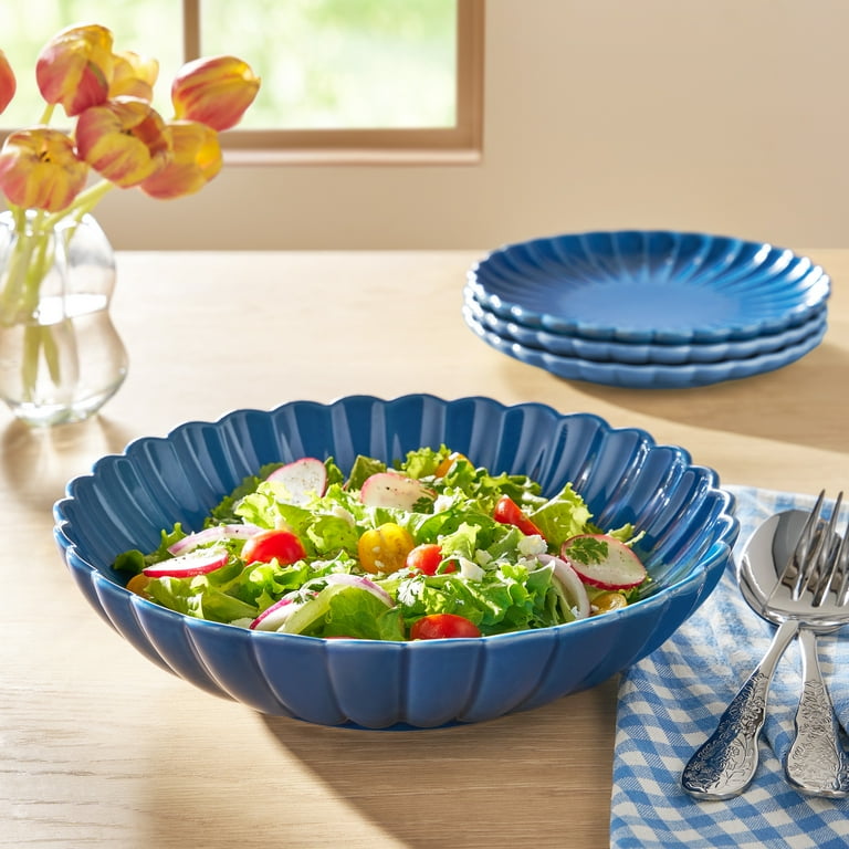 The Pioneer Woman Colette Stoneware 11-inch Serving Bowl, Blue