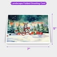 thumbnail image 5 of Merry Christmas Santa Reindeer Antlers Alaskan Malamute Sleigh Xmas Winter Holiday 7x5in Folded Greeting Card Alaska Mal Dog Lovers Gifts Single Note Card with Envelope - 00023, 5 of 5