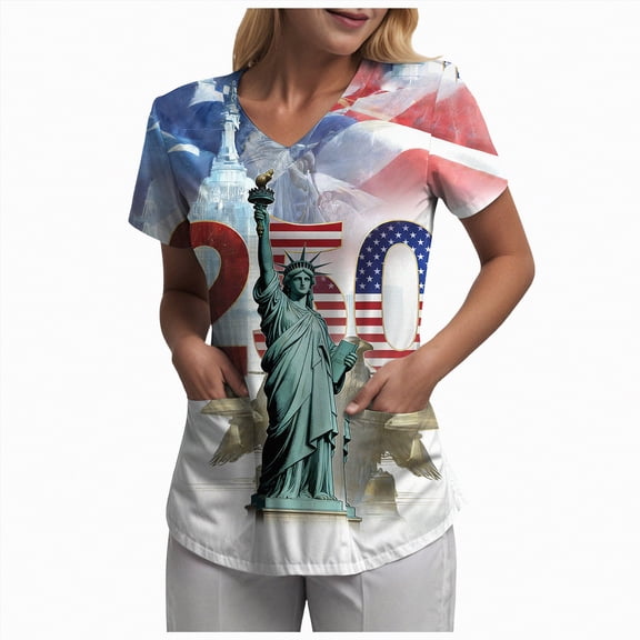 mgoYE Shirt for Women 250th Anniversary Gifts 250th US Shirt 250 Year Birthday Independence Shirts United States 250 Years Since 1776 2026 V Neck Tshirt|White 2XL