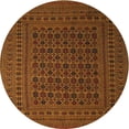 thumbnail image 1 of Ahgly Company Machine Washable Indoor Round Traditional Sedona Brown Area Rugs, 3' Round, 1 of 7