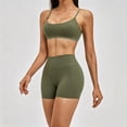 thumbnail image 6 of Two Piece Casual Workout Sets for Women Athletic 2 Piece Summer Outfits Lounge Matching Sets Clothing,Fitness(Green,L), 6 of 8