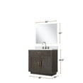 thumbnail image 3 of Abbey 36 in W x 22 in D Brown Oak Single Vanity and Cultured Marble Top, 3 of 6