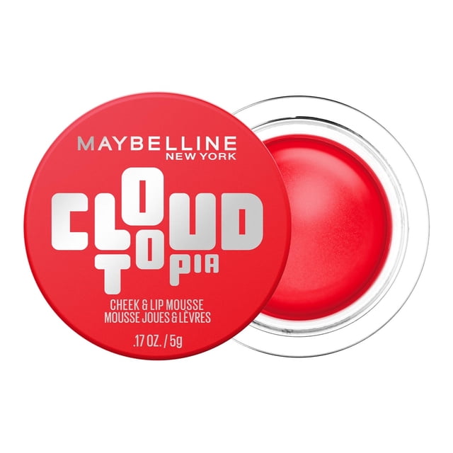 Maybelline New York Cloudtopia Blush, Cheek & Lip Mousse, Blurred Matte Finish, Long Wear