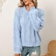 thumbnail image 3 of Suéter informal de manga larga con cuello redondo para mujer de otoño e invierno Fridja  hjk1643, 3 of 8