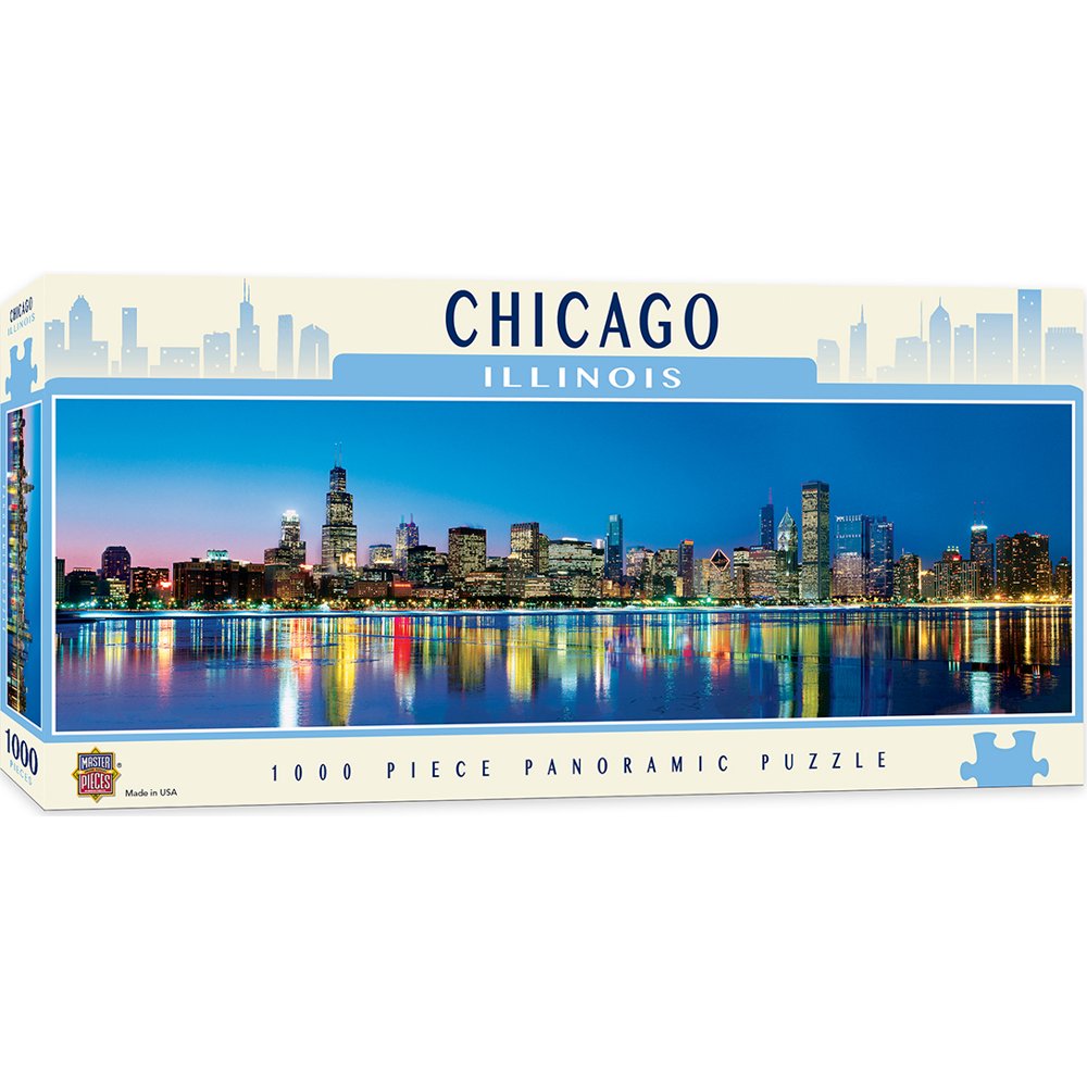 Cityscapes - Chicago 1000 Piece Panoramic Jigsaw Puzzle - Walmart.com