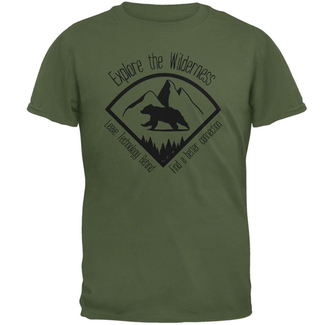 Explore The Wilderness T-Shirt Homme Connexion Améliorée Sans Wifi