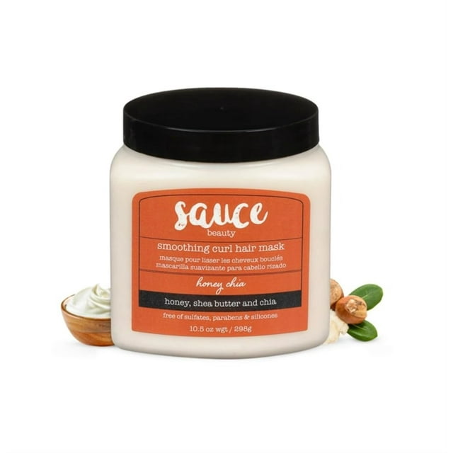 Mascarilla capilar SAUCE BEAUTY, rizo suavizante con miel y chía, 310 ml
