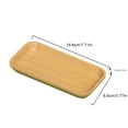 thumbnail image 2 of PBPBOX Khaki Wood Serving Plate Small Rectangular Tray for Sushi Snacks, 2 of 6