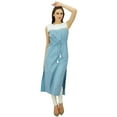 thumbnail image 4 of Bimba Straight Kurti Printed Casual Kurta With Drawstring Sleeveless Clothing, 4 of 8