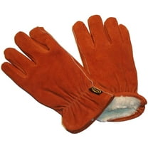 G & F Winter Work Gloves, 3 Sued Cowhide Leather, Excellent Grip, 3 Pairs, Gender Unisex, Size Large