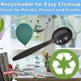thumbnail image 4 of Extra Sturdy, Pro-Grade Plastic Soup Spoons 50 CT. Black, Heavy Duty Recyclable Utensils for Soups, Stews, Chili and Gumbo. Heavyweight Round Spoon is Perfect for Restaurants, Diners and Catering, 4 of 4