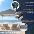 thumbnail image 5 of Ktaxon 10ft x 10ft Ez Pop Up Canopy Tent with Lights,LED Frame Canopy,Outdoor Sun Shade Shelter Built-in LED Light Strips,Beach Tent,Outdoor Gazebo for Party Wedding Camping BBQ Events,Black, 5 of 9