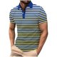 thumbnail image 1 of Mens Manga Corta Botón Abajo Camisas con Bolsillo Pulover Botón de Impresión de la Camisa de Solapa de Poliéster Cuello de Vuelta, Blusa Casual para Hombres, 1 of 5