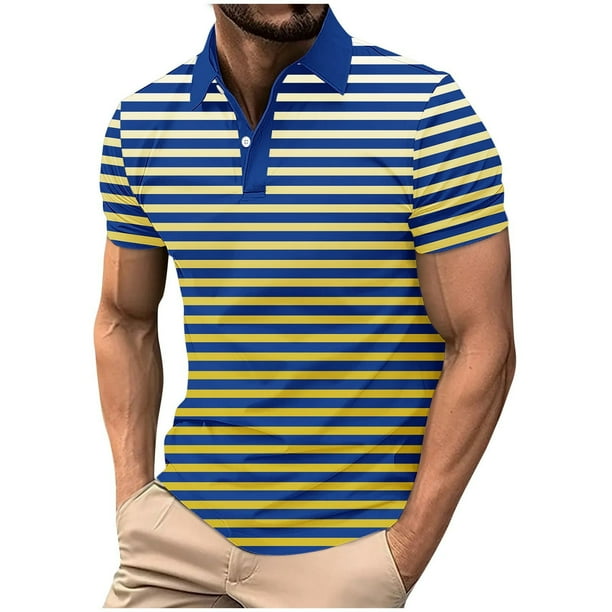 Mens Manga Corta Botón Abajo Camisas con Bolsillo Pulover Botón de Impresión de la Camisa de Solapa de Poliéster Cuello de Vuelta, Blusa Casual para Hombres