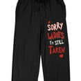 thumbnail image 2 of Valentine's Day Sorry Ladies I'm Still Taken Men's Black Sleep Pajama Pants, 2 of 5