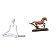 thumbnail image 1 of Estatua de caballo pensador abstracto creativo, figura decorativa, escultura única, obra de arte, adorno coleccionable para escritorio, entrada, dormi, 1 of 8