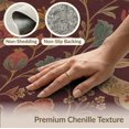 thumbnail image 6 of ODIKA 9'x12' Rich Burgundy Bohemian Flora Fauna Washable Area Rug Whimsical Nature-Inspired Design for Master Suite, California King, Under Bed, Non-Shedding, Easy Care, 6 of 7