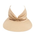 thumbnail image 3 of LRen Women Tea Party Hats Women's Summer Sun Visor Elastic Hollow Top Baseball Cap for Outdoor Summer Beach Sun Hat Beige, 3 of 3